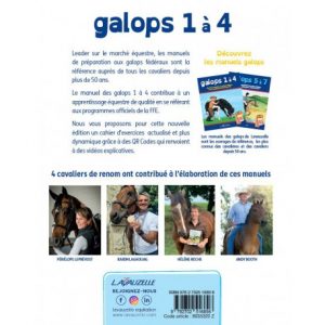 Lavauzelle Cahier d&rsquo;exercices galops 1 à 4 avec vidéos