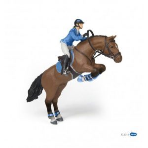 Papo cheval saut d&rsquo;obstacle & cavalière