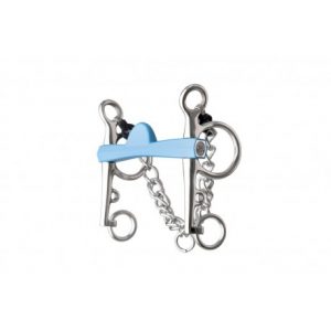 Mors pelham METALAB Flexi demi-lune, branches longues