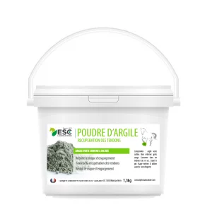 Argile Verte Chevaux – Format poudre – A reconstituer – Récupération tendons cheval ESC